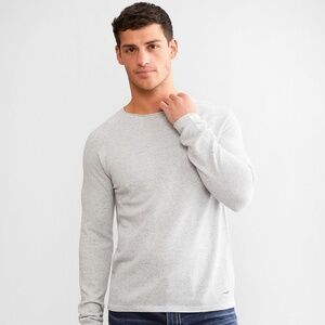 JACK & JONES Hill Knit Sweater Light Grey Melange XL 100% Cotton Textured Knit